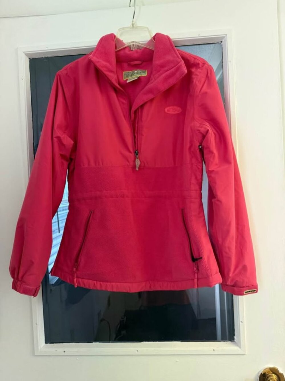 Lady Drake Waterfowl Pink Fleece Lined Quarter Zip Jacket Medium